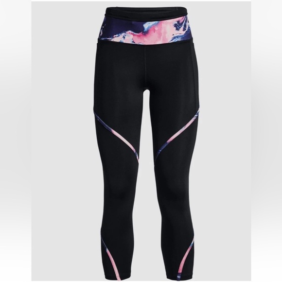 Under Armour Run Anywhere Ankle Tights Black Reflective Exercise Legging Size L - Picture 5 of 13